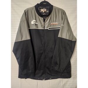 UHAUL Employee Jacket Mens  XLarge Black Full Zip Reflective Uniform Lined